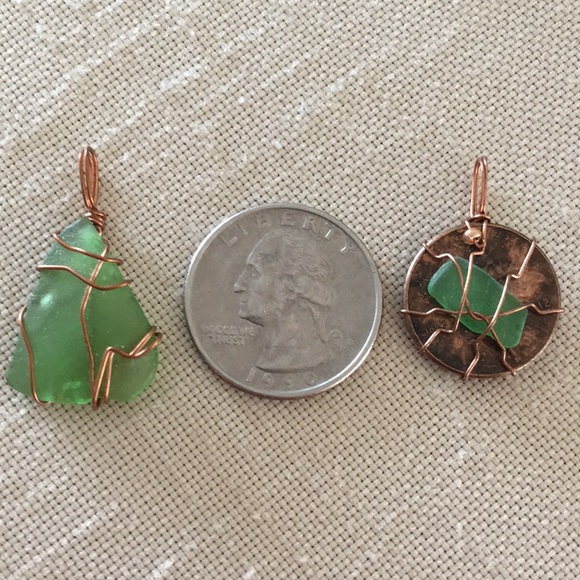 Pendant Bundle of 2 Sea Glass - Picture 3 of 3